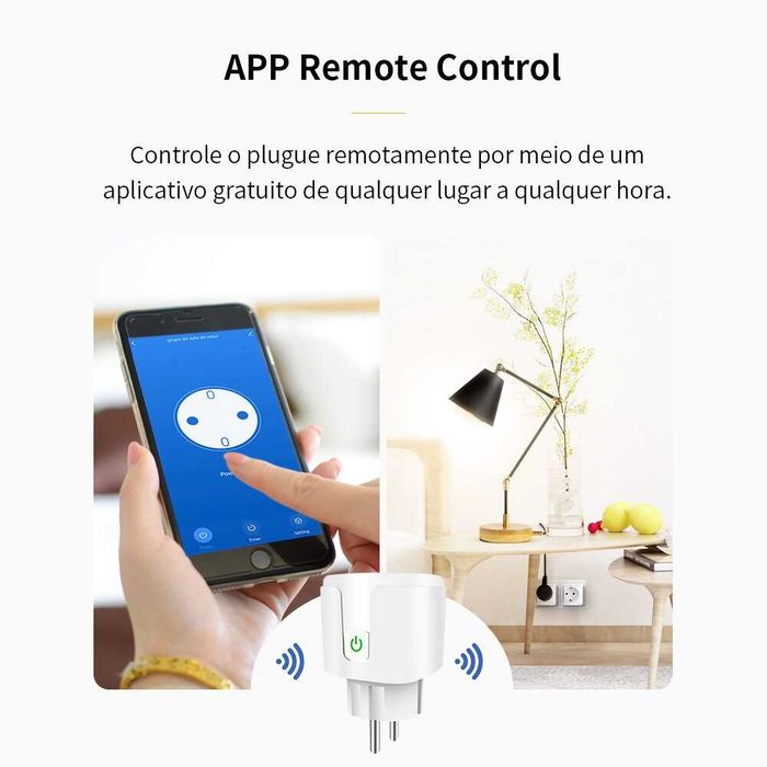PACK 4x Tomada Wifi com medidor energia 16A Google, Alexa, Tuya