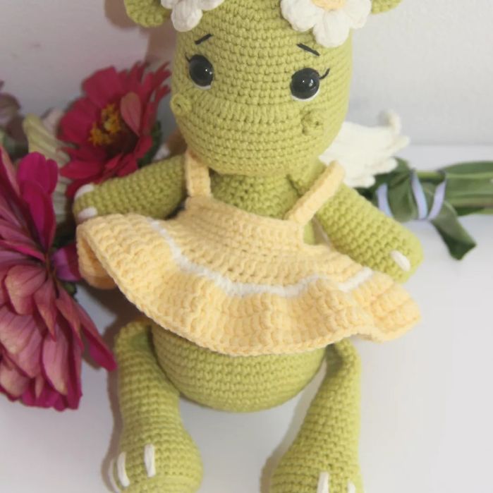 Хендмейд. Зелений дракончик. Іграшка.