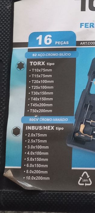 Maleta nova com kit de 16 peças para tubagens