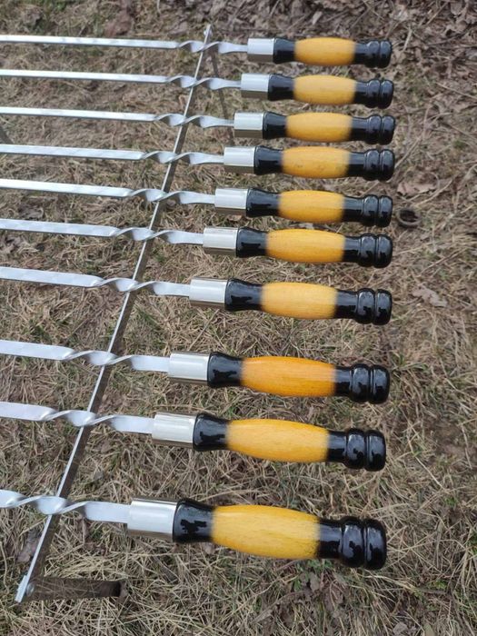 Асортимент шампурів Нерж 3мм. Ручка лакова. ЗНИЖКИ на комплекти