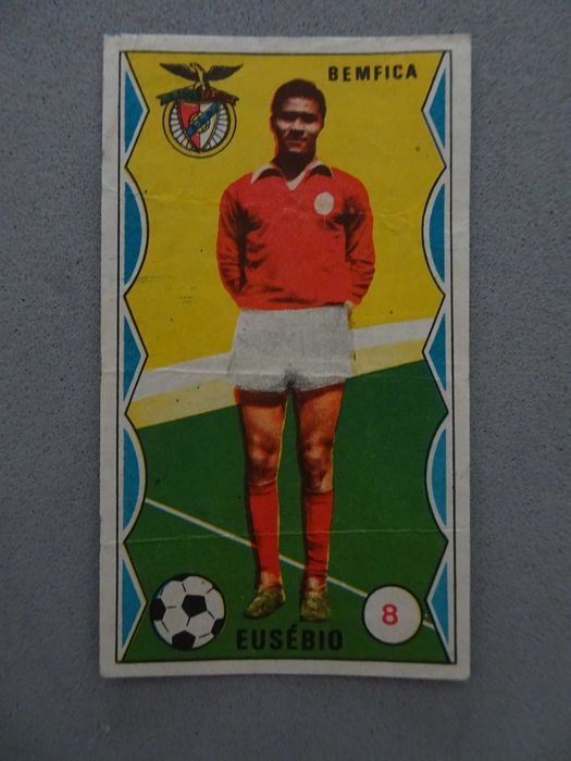 Cromo caramelos futebol Eusébio Eusebio Embaixadores do Futebol Português Fábrica Universal 1971/72