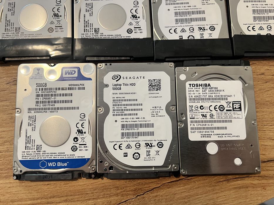 Dysk 500GB SATA 2,5” Seagate WD Toshiba slim
