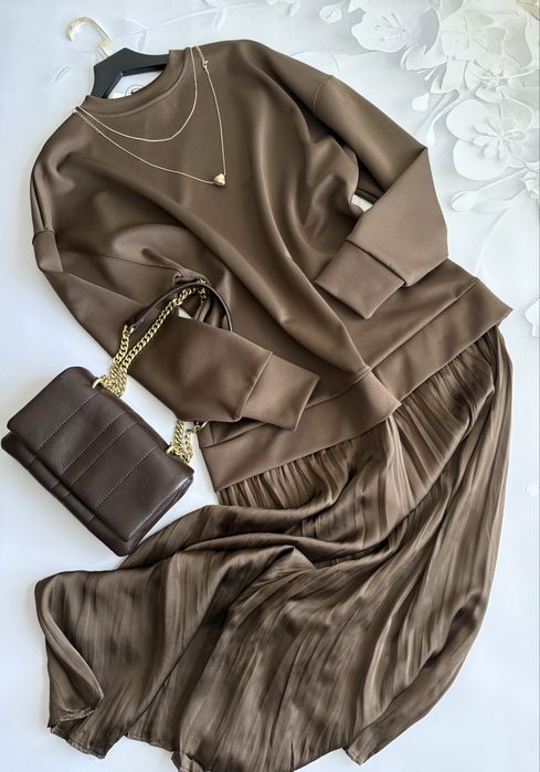 Комбінована сукня міді оверсайз Zara