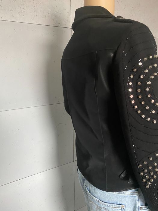 Luksusowa ramoneska z kamieniami i cwiekami S