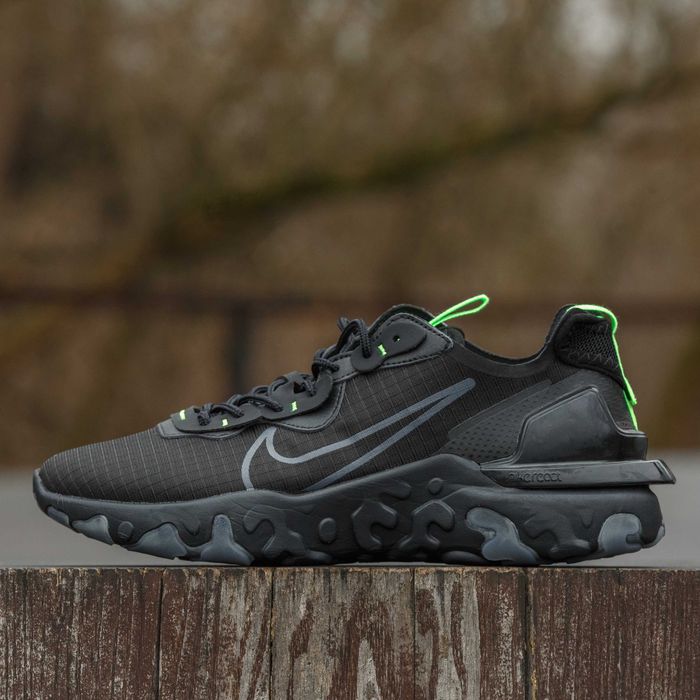 Чоловічі кросівки Nike React Vision "Black/Green" Розміри 40-45