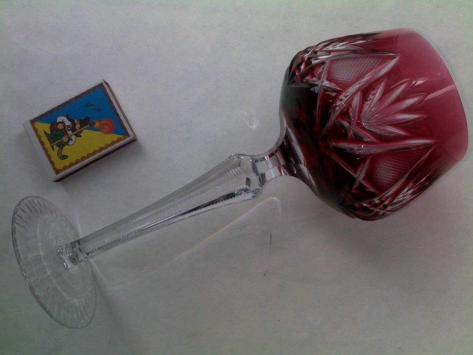 Красивые свадебные бокалы фужеры цветной хрусталь гдр