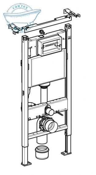 Інсталяція Geberit 458.103.00.1+ Унітаз  Qtap Jay QT07335177W