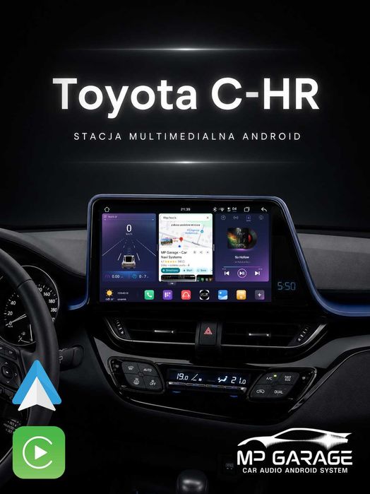 Toyota CH-R Radio Nawigacja Android 14 LTE CarPlay AndroidAuto Montaż Gwarancja PL
