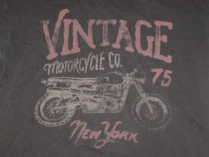 T-shirt koszulka motor motocykl Vintage oldtimer New York Nowy Jork