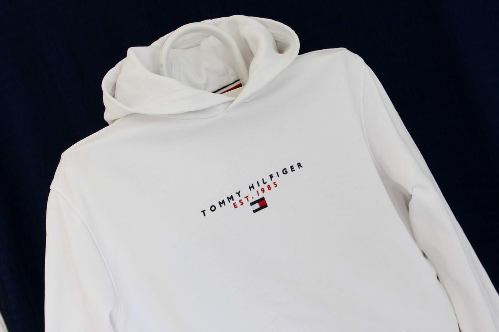 Tommy Hilfiger czysta biel bez wad, unisex XL/L