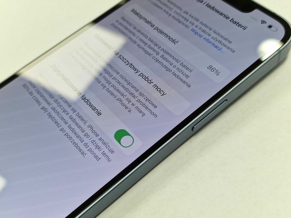 Iphone 14 128GB/ Blue/ Niebieski/ BAT 86%/ Grade A + ładowarka