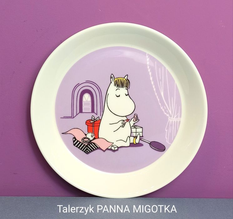 Muminki TALERZYK Moomin Arabia Finland - PANNA MIGOTKA liliowa