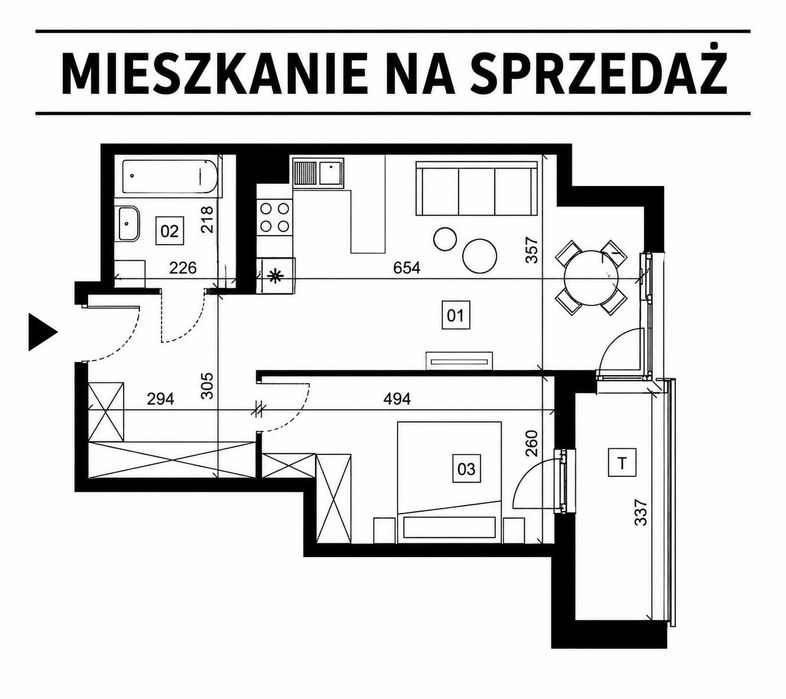 Mieszkanie z loggią | Nosówka - przy ul. Dębickiej (Rzeszów)