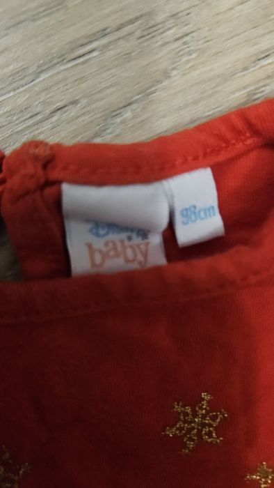 Swiateczna bluzka z myszka miki 98 dla dziewczynki Swiateczna