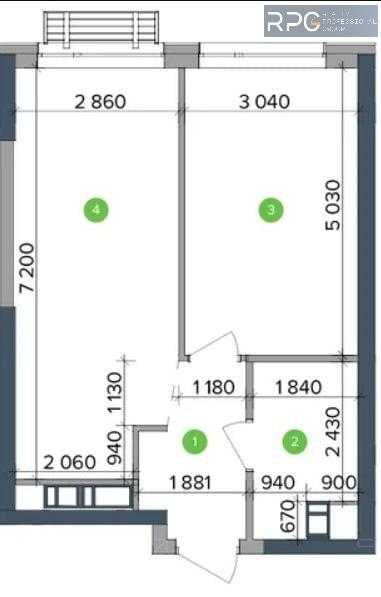1-комнатная квартира по адресу (площадь 45,1 м²) - Atlanta.ua - фото 2