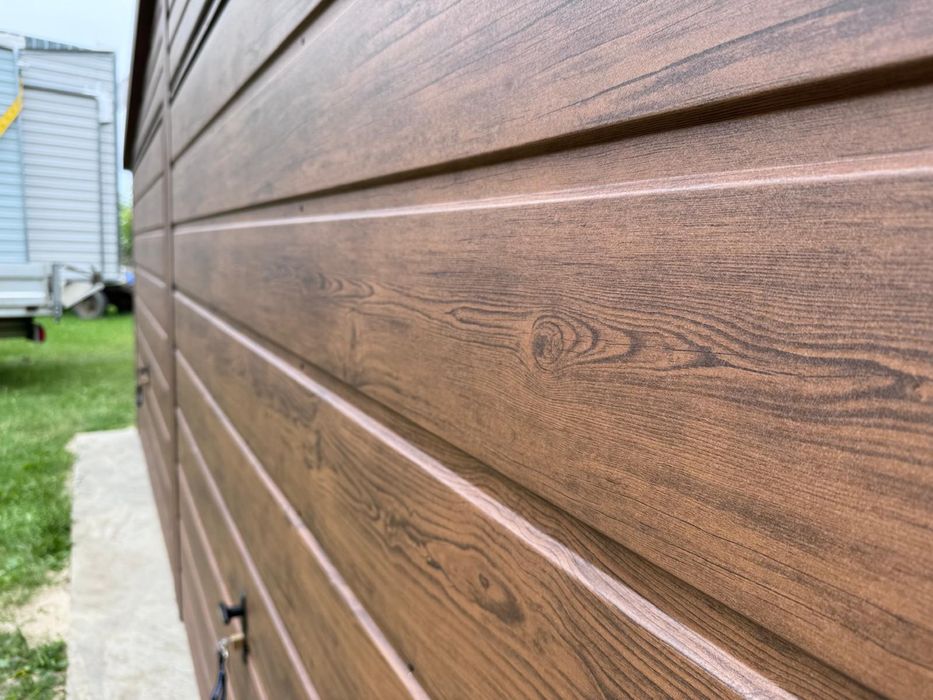 Garaż blaszany drewnopodobny 6x6