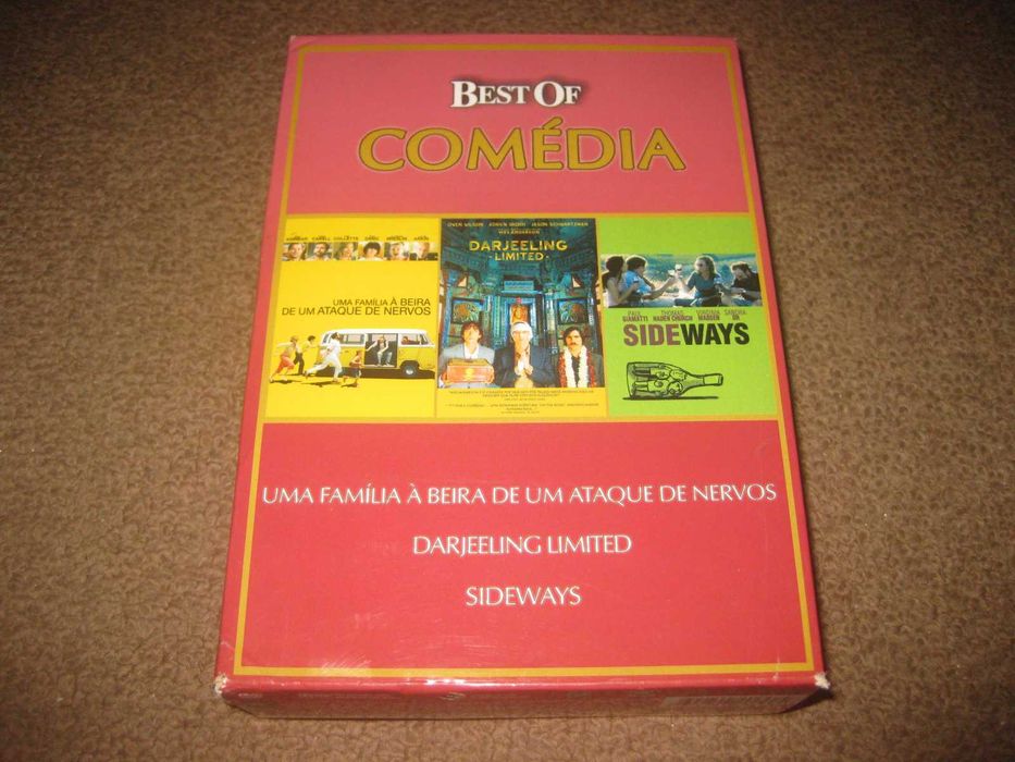 3 Filmes em DVD "Best Of Comédia" com Box Arquivadora