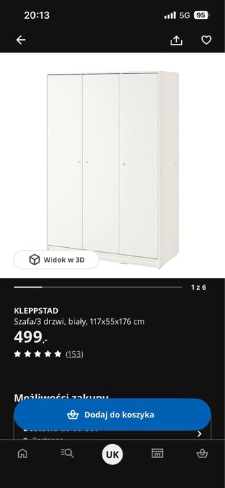Ikea Kleppstad Szafa