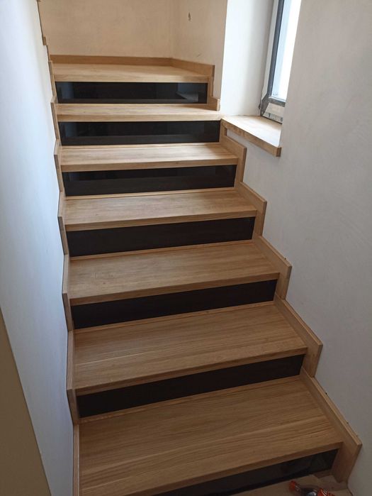 Schody drewniane na beton schody dębowe dąb jesion