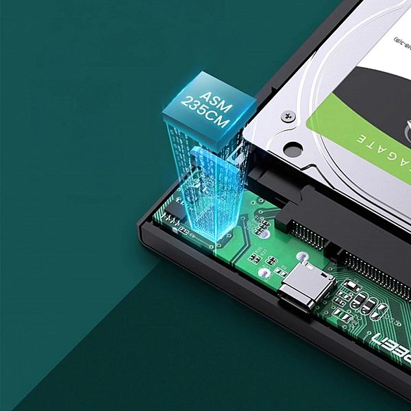 Ugreen adapter obudowa kieszeń na dysk SATA 2.5'' USB 3.0 czarny (US22