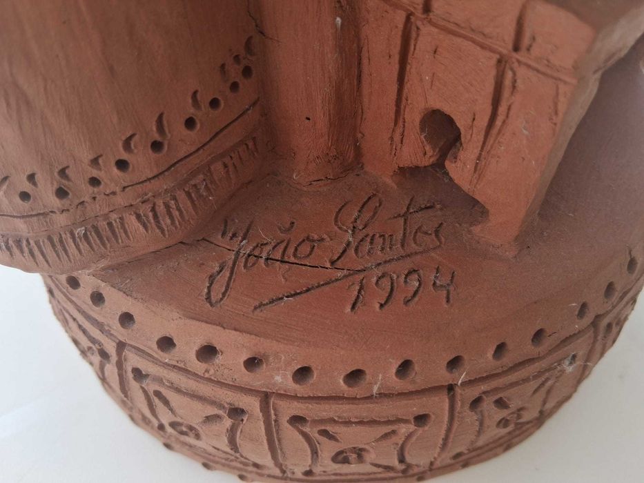 Escultura em barro de Santa Ana (Mestre João Santos - Alcobaça)