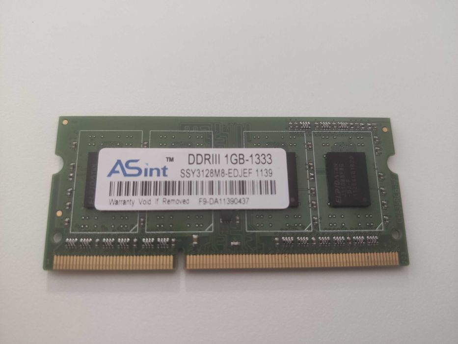 Pamięć RAM DDR3 ASint 1GB 1333