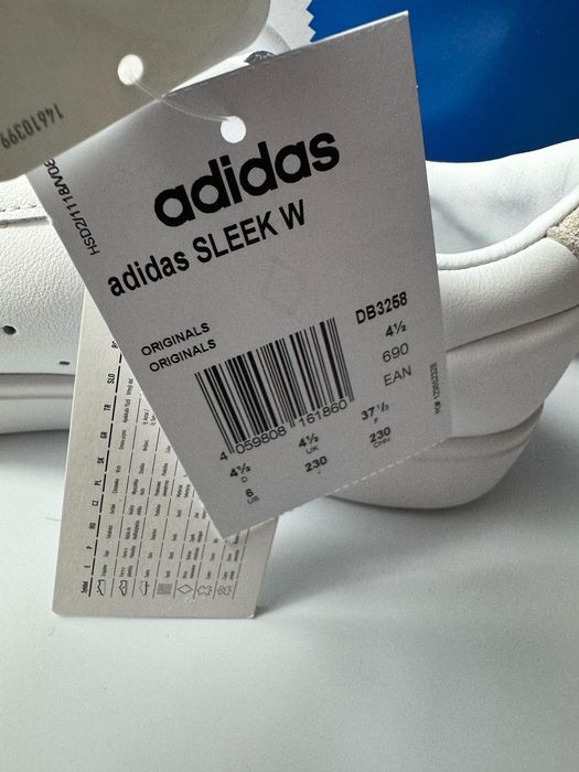Nowe sneakersy damskie ADIDAS SLEEK W białe 37 1/3