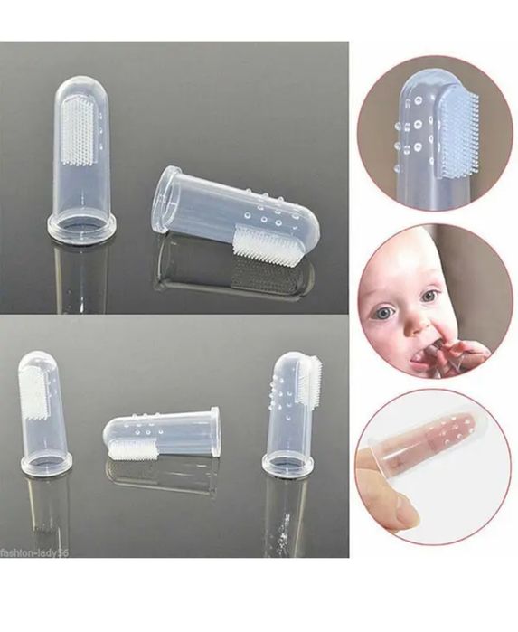 Силіконова щітка на пальчик - прорізувач для Немовлят.