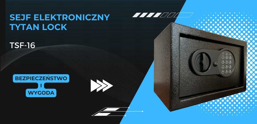 Solidny SEJF elektroniczny KASETKA na pieniądze PANCERNY domowy