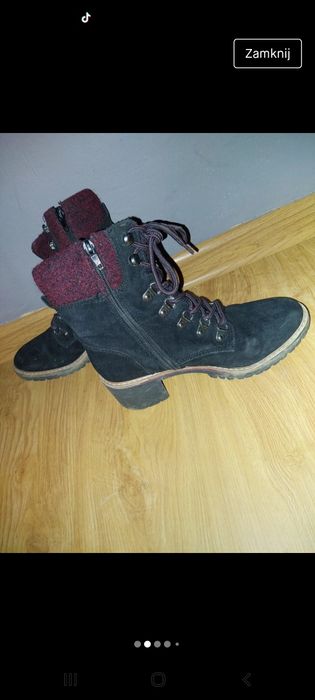 Buty zimowe na obcasie