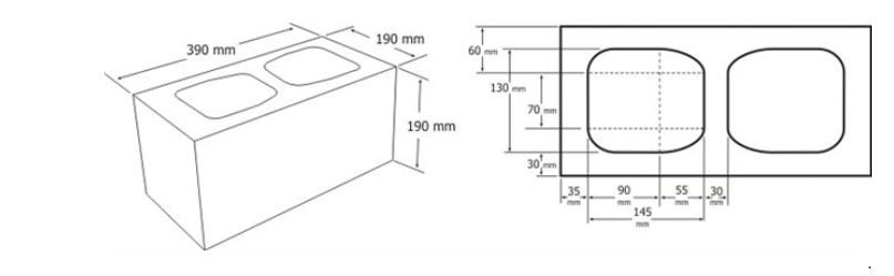 Pustak konstrukcyjny betonowy donica gazon 39x19cm PBK19 szary CJ BLOK