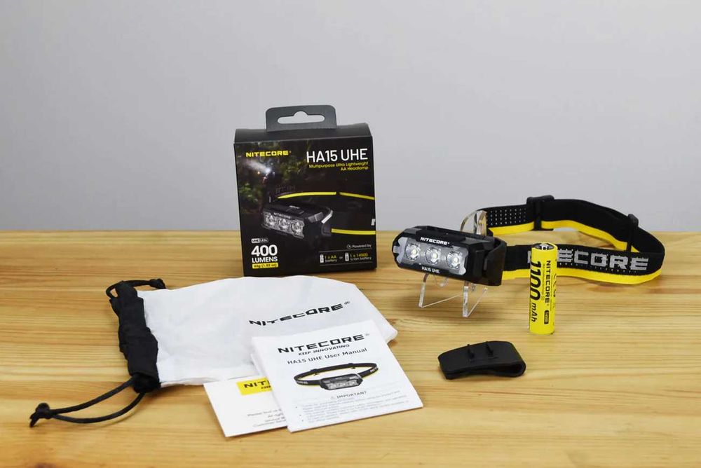 Nitecore HA15 UHE Налобний Ліхтар з Універсальним Живленням 400 Люмен