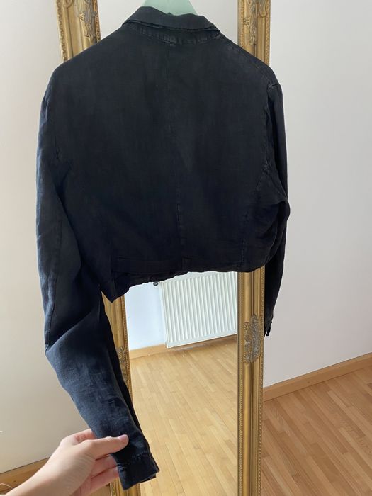 Укорочений лянний піджак Оверсайз М-Л Італія Angysix