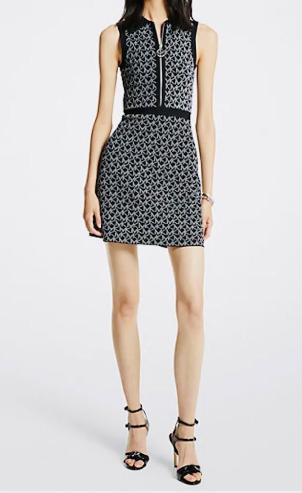 Louis Vuitton Python-effect Monogram Jacquard Polo Dress, White, Xs