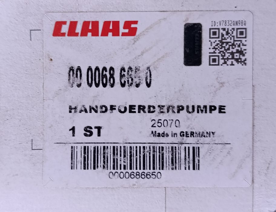 Насос підкачки палива ручний (Original) до техніки Claas