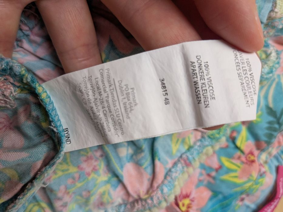 Koszulka na ramiączkach dla dziewczynki Primark r. 110