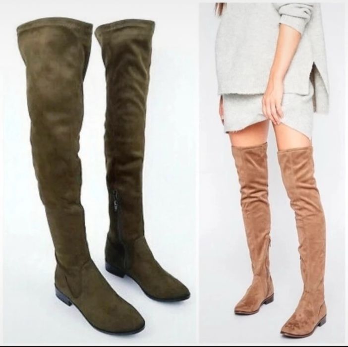 Aldo kozaki wysokie muszkieterki 39 nowe khaki brązowe