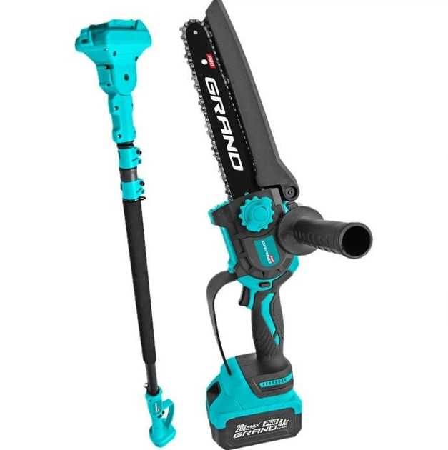 Акумуляторна ланцюгова пила Grand з телескопічною штангою + 2 АКБ