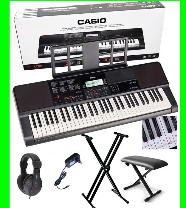 CASIO CT-X700 Keyboard DO NAUKI + Statyw + Ławka + Słuchawki | Zestaw