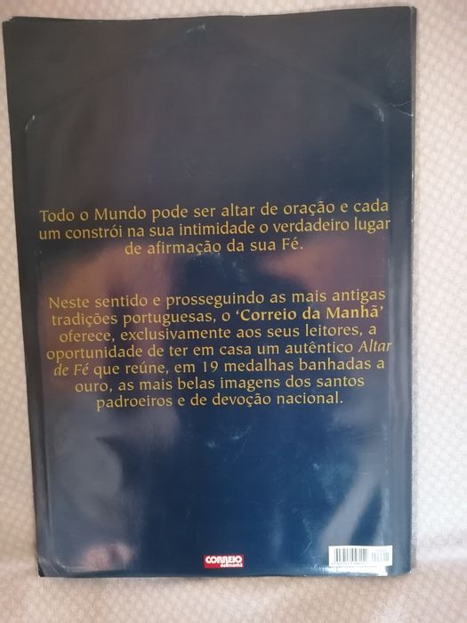 Coleção de medalhas banhadas a ouro