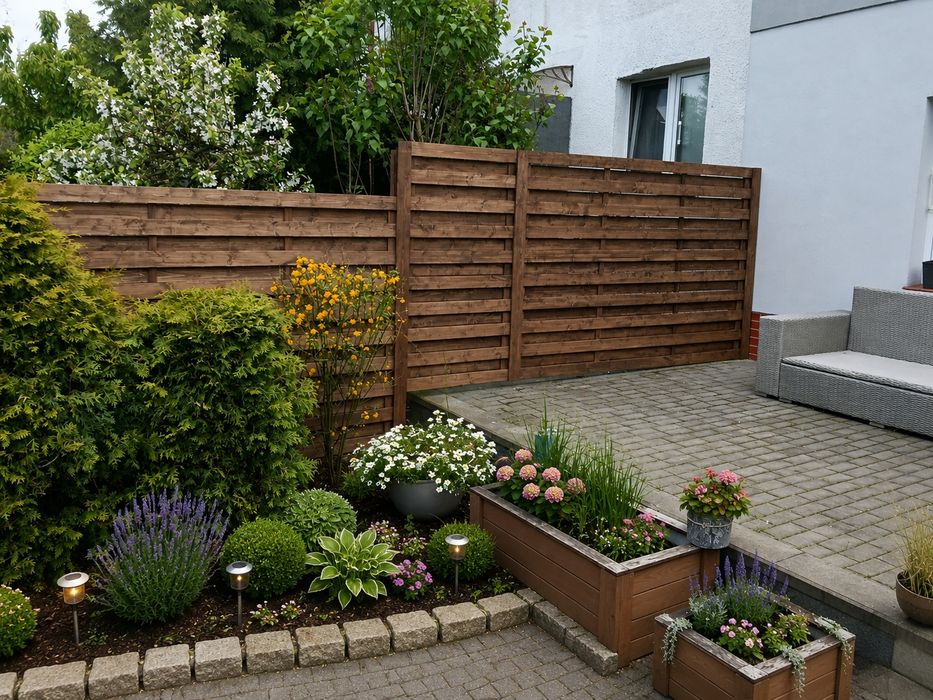 Płot lamelowy Dowolny Wymiar!!, Panel lamelowy, Pergola,  6cm grubości