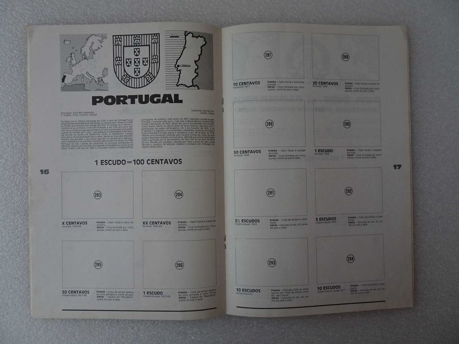 Caderneta de cromos vazia Moedas da Europa (correntes) II Volume