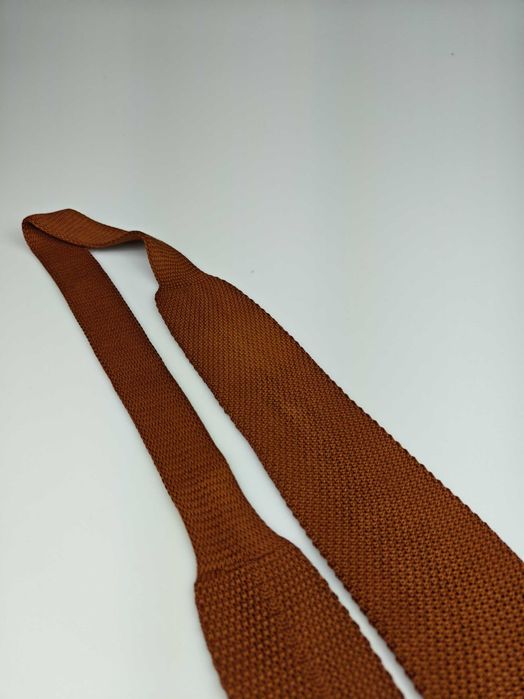 Pierre Cardin brązowy bawełniany krawat knit wrz256