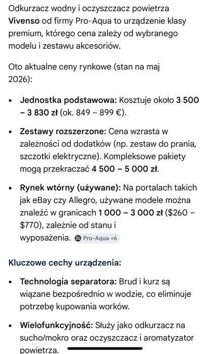 Nowy odkurzacz z funkcja prania