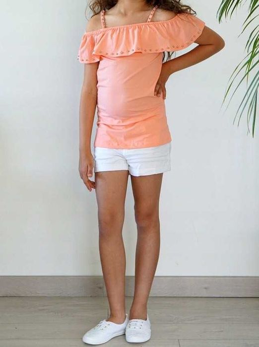 Bluzka hiszpanka morelowa 134