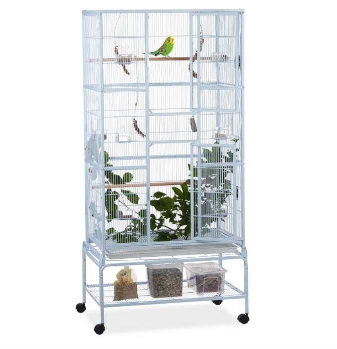 Relaxdays Woliera dla ptaków XL na kółkach 180cm