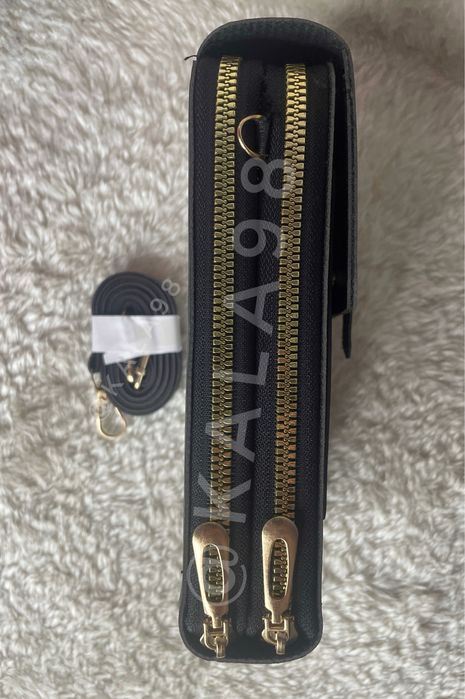 Mini czarna torebka portfel 2w1 + pasek z regulacją - NOWA - ENDAYCON