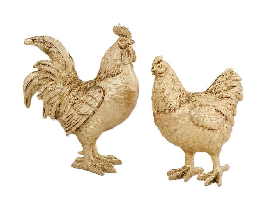 Wielkanoc figurki kura i kogut kolekcja wielkanocna Home&You