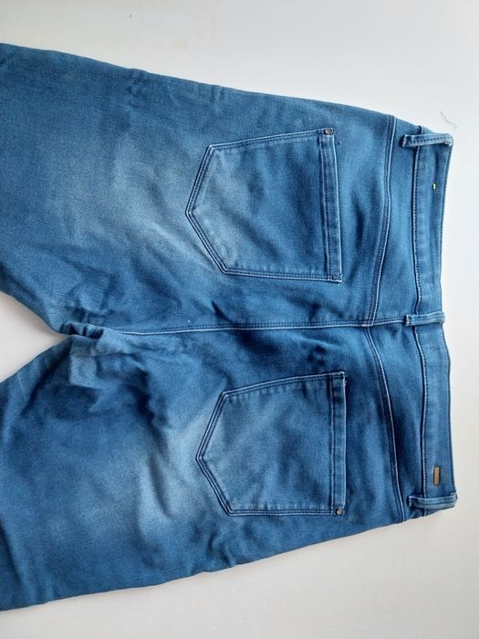 Lefties calças jeans azuis cintura subida super high waist nr.° 44