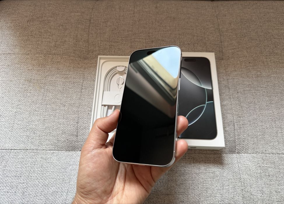  Apple iPhone 16 Pro 128GB White Titanium I Bateria 94% I j. Nowy
